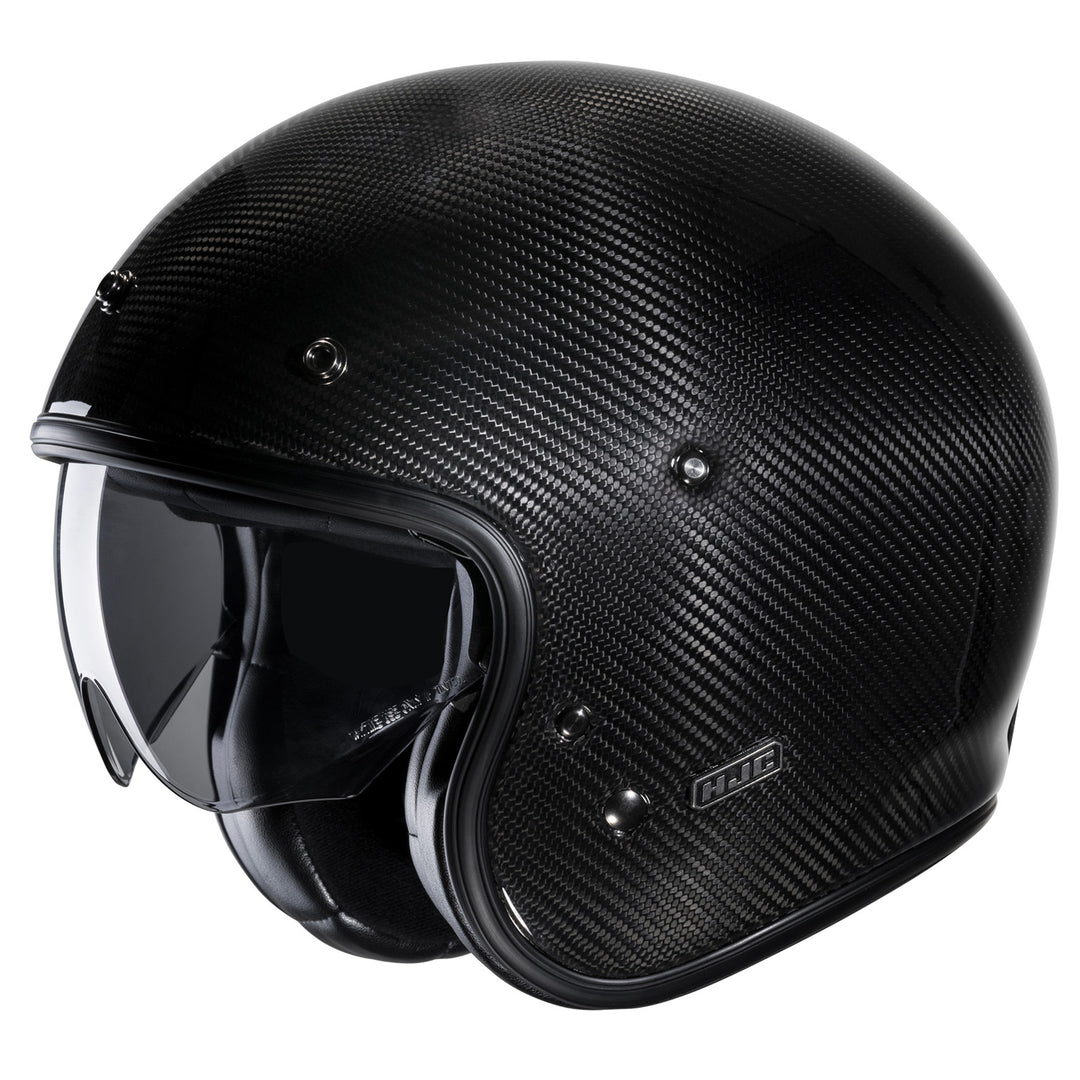 HJC V31 Carbon Helmet Black - Front Side View