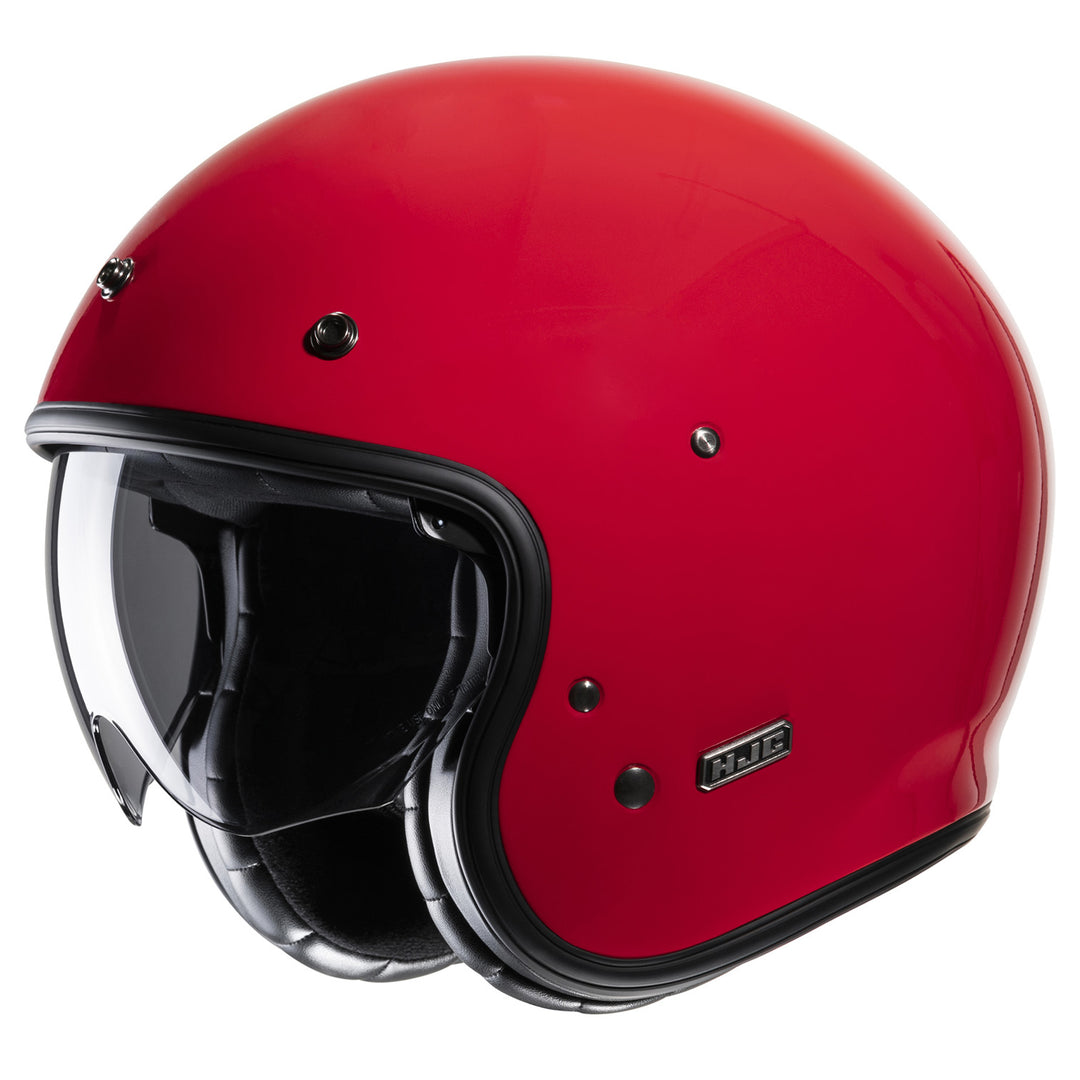 HJC V31 Solid Helmet Deep Red - Front Side View
