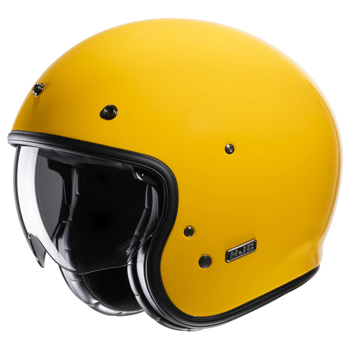 HJC V31 Solid Helmet Deep Yellow - Front Side View