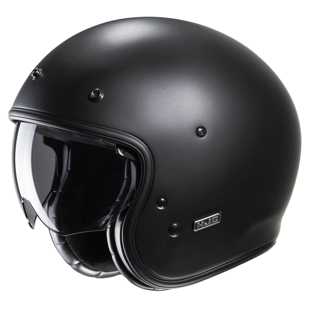 HJC V31 Solid Helmet Semi-Flat Black - Front Side View