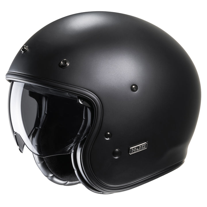 HJC V31 Solid Helmet Semi-Flat Black - Front Side View
