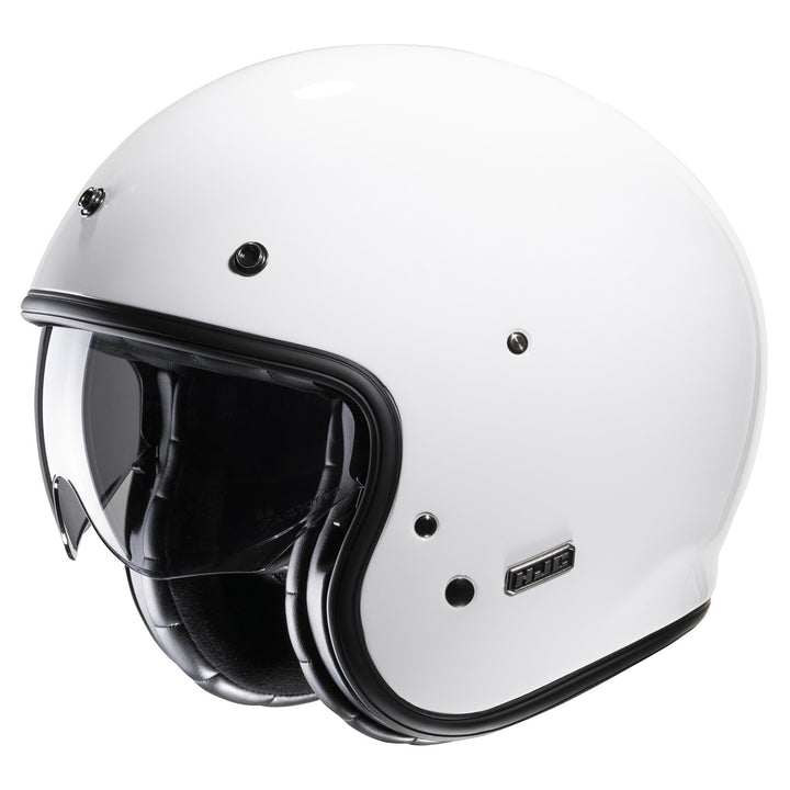 HJC V31 Solid Helmet White - Front Side View