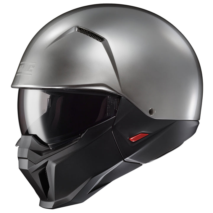 HJC i20 Solid Helmet Hyper Silver - Front Side View