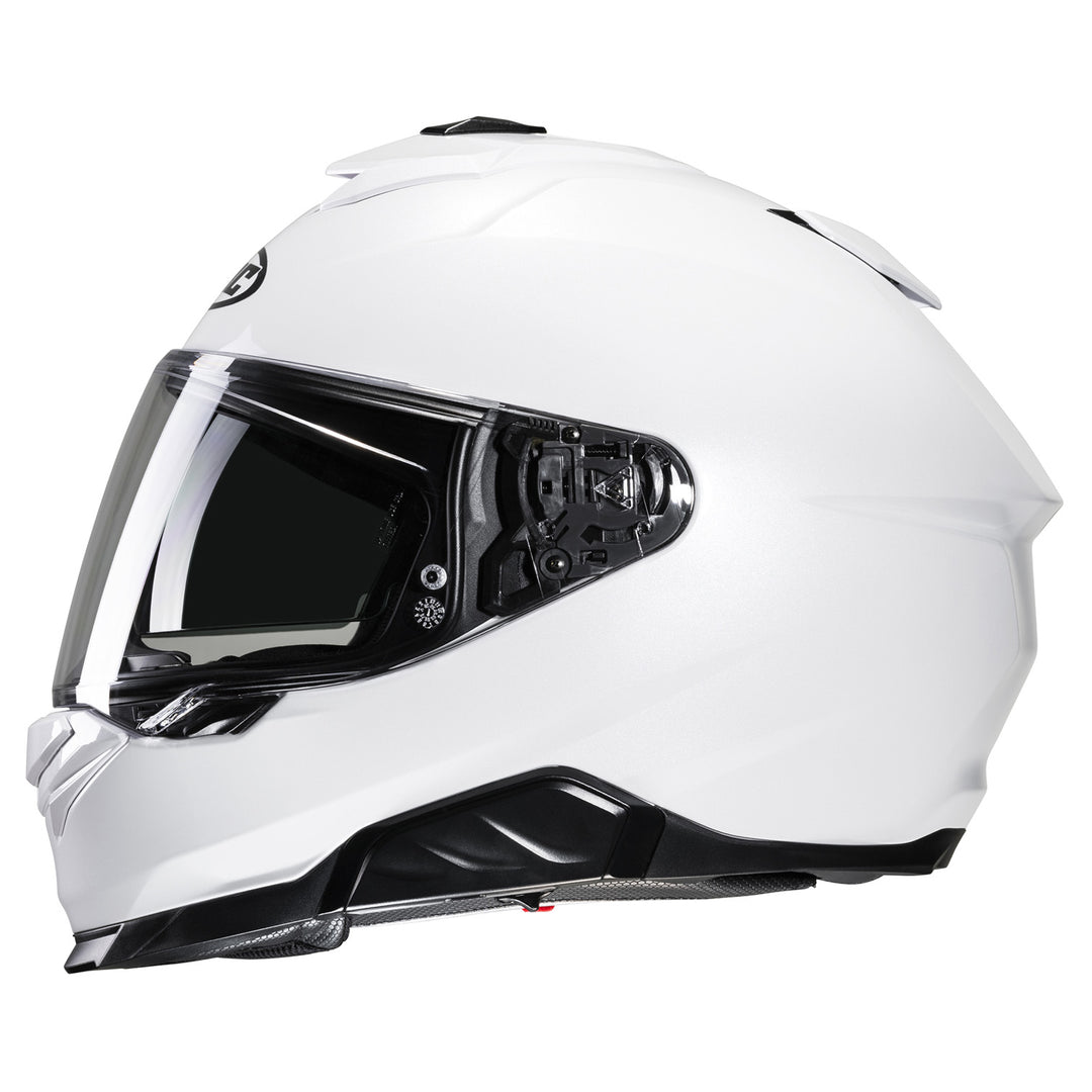 HJC I71 Solid Helmet White - Side View