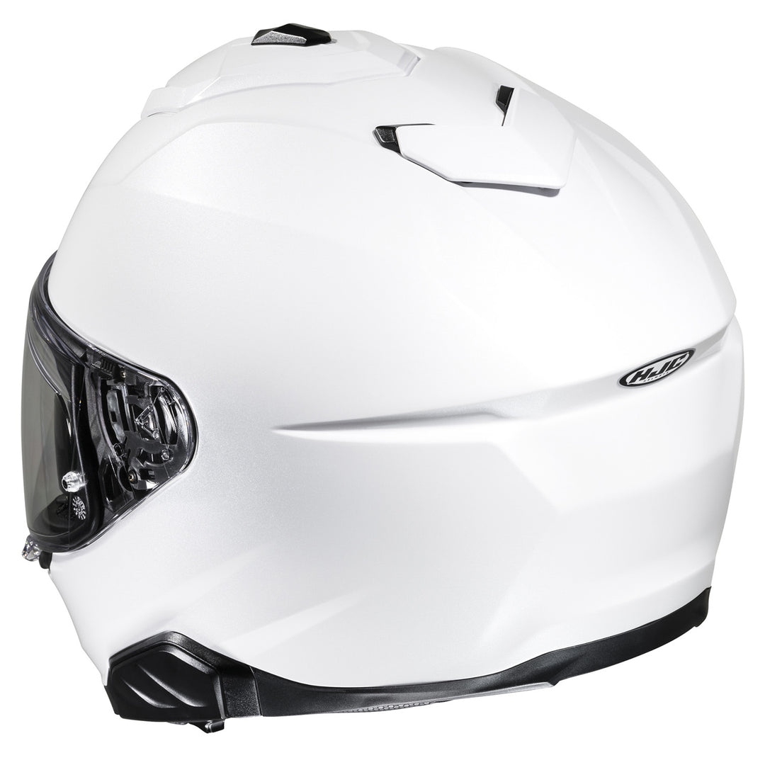 HJC I71 Solid Helmet White - Rear Side View