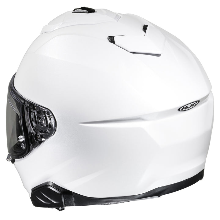HJC I71 Solid Helmet White - Rear Side View