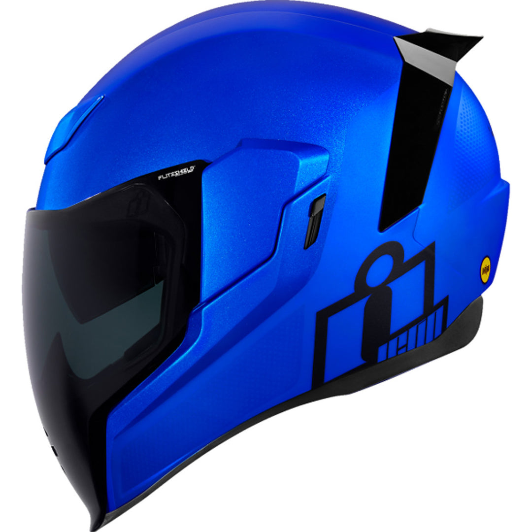 ICON Airflite Jewel MIPS Full Face Motorcycle Helmet Blue - Left Side View