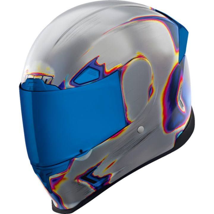 ICON Airframe Pro Re-Entry Helmet Silver - Front Left Side View