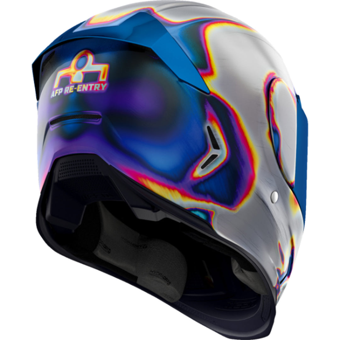 ICON Airframe Pro Re-Entry Helmet Silver - Rear Right Side View