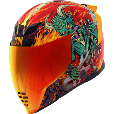 ICON Airflite Blegh MIPS Helmet Red - Front Left Side View