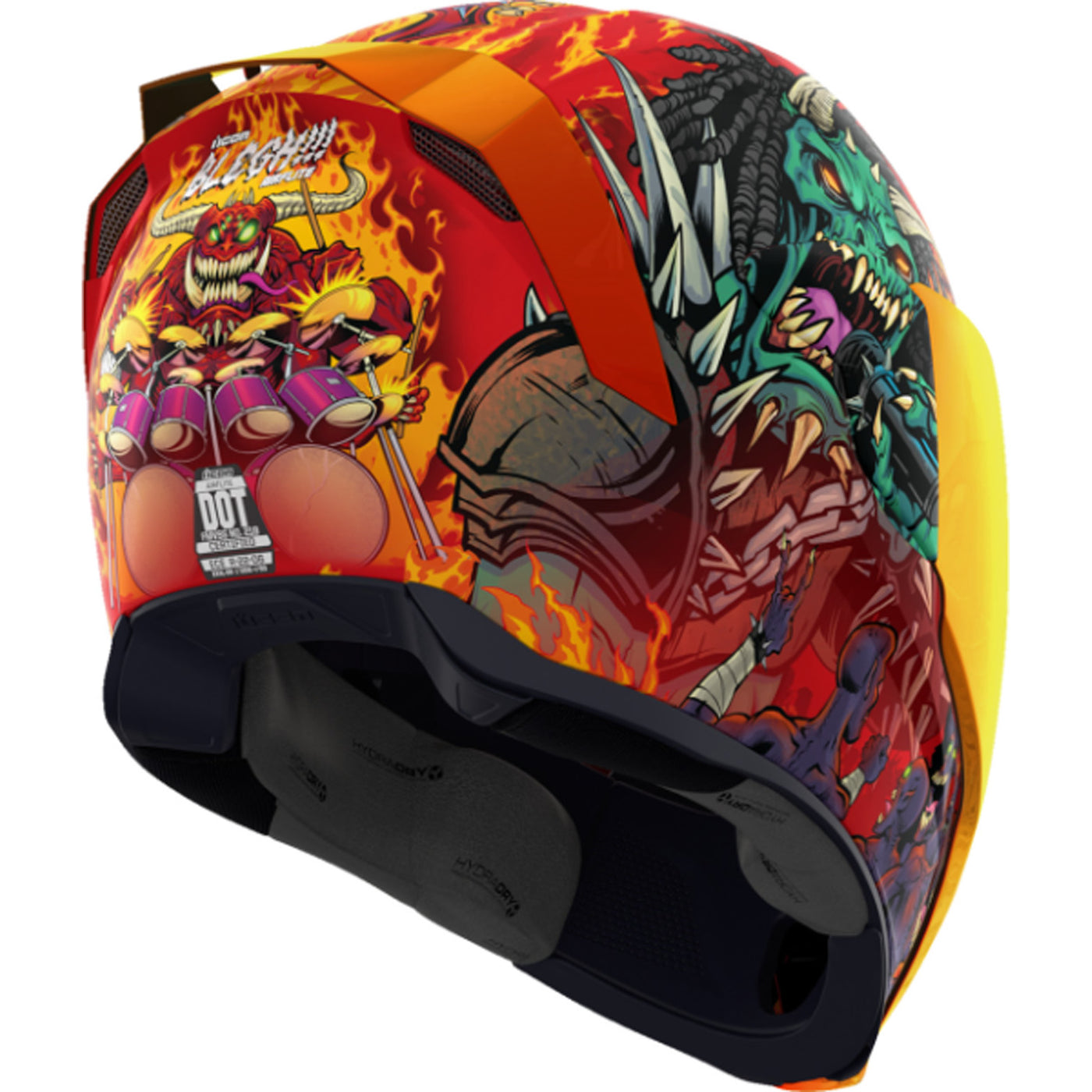 ICON Airflite Blegh MIPS Helmet Red - Rear Right Side View