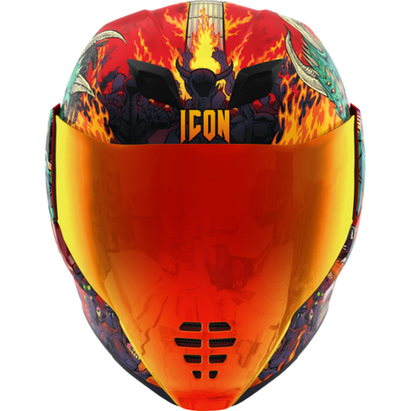 ICON Airflite Blegh MIPS Helmet Red - Front View