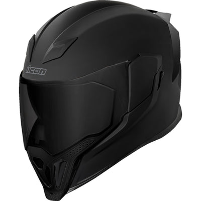 ICON Airflite Dark Helmet Rubatone - Front Left Side View