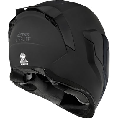 ICON Airflite Dark Helmet Rubatone - Rear Right Side View