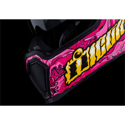 ICON Airflite Snack Attack MIPS Helmet Pink - Close-up of Mouth Vent