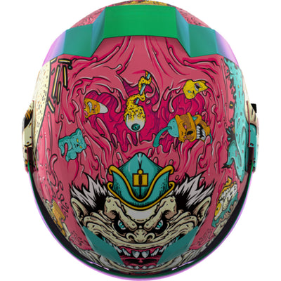 ICON Airflite Snack Attack MIPS Helmet Pink - Top Down View