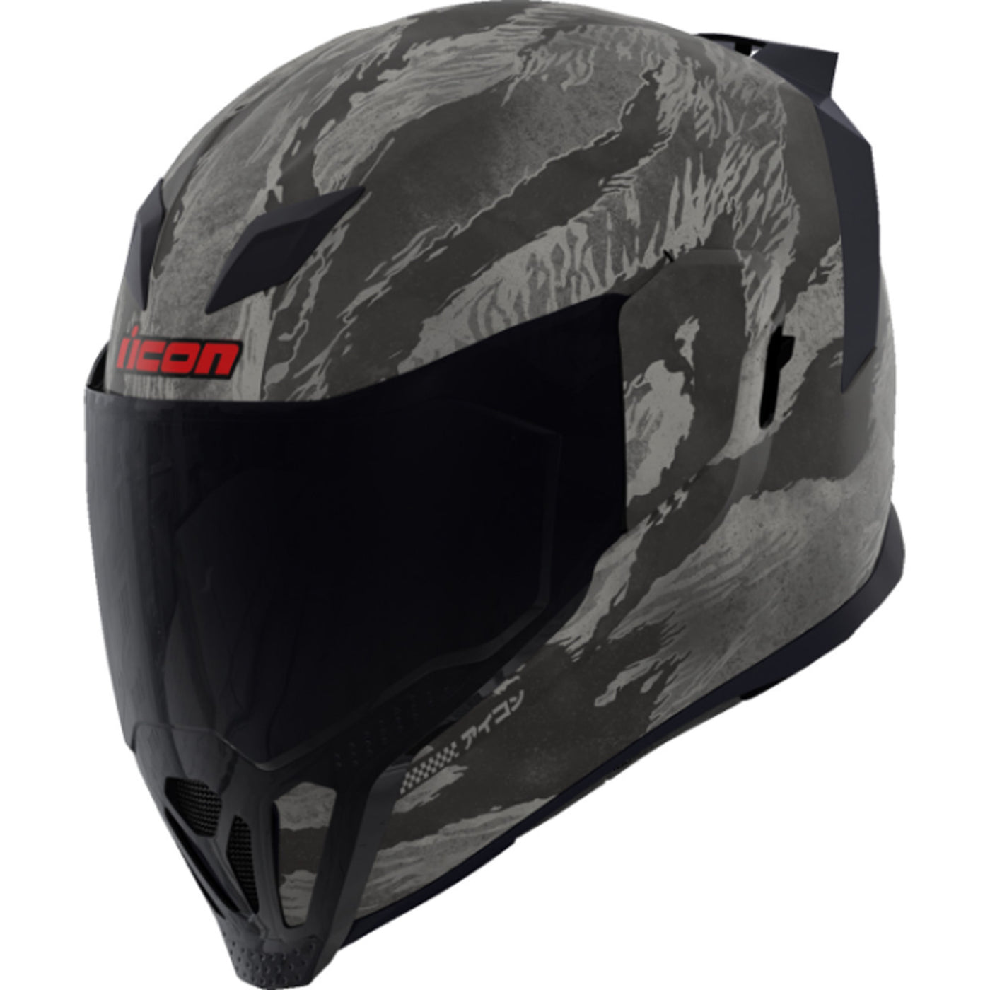 ICON Airflite Tiger's Blood MIPS Helmet Gray - Front Left Side View