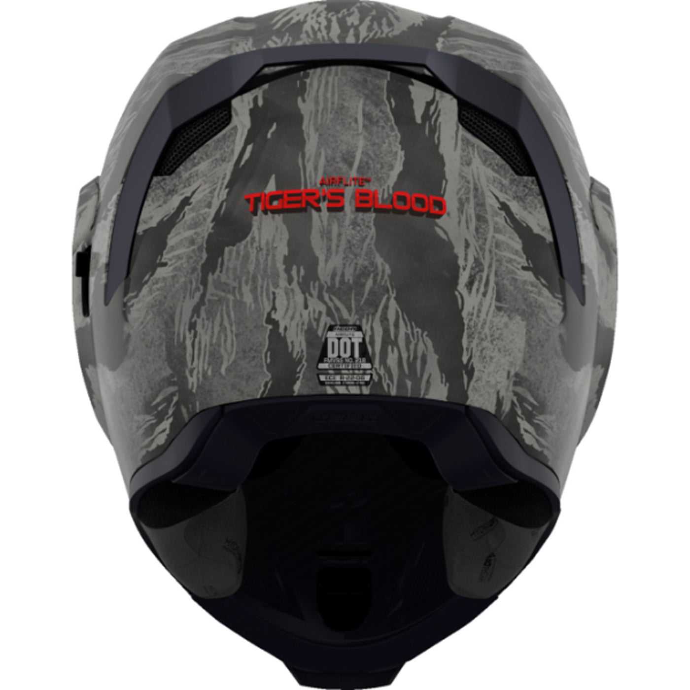 ICON Airflite Tiger's Blood MIPS Helmet Gray - Rear View