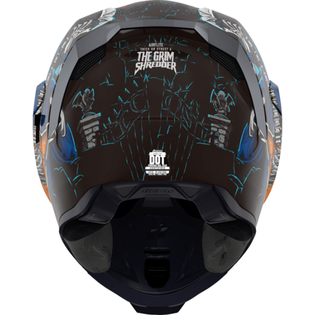 ICON Airflite Trick or Street 4 Helmet Black - Rear View