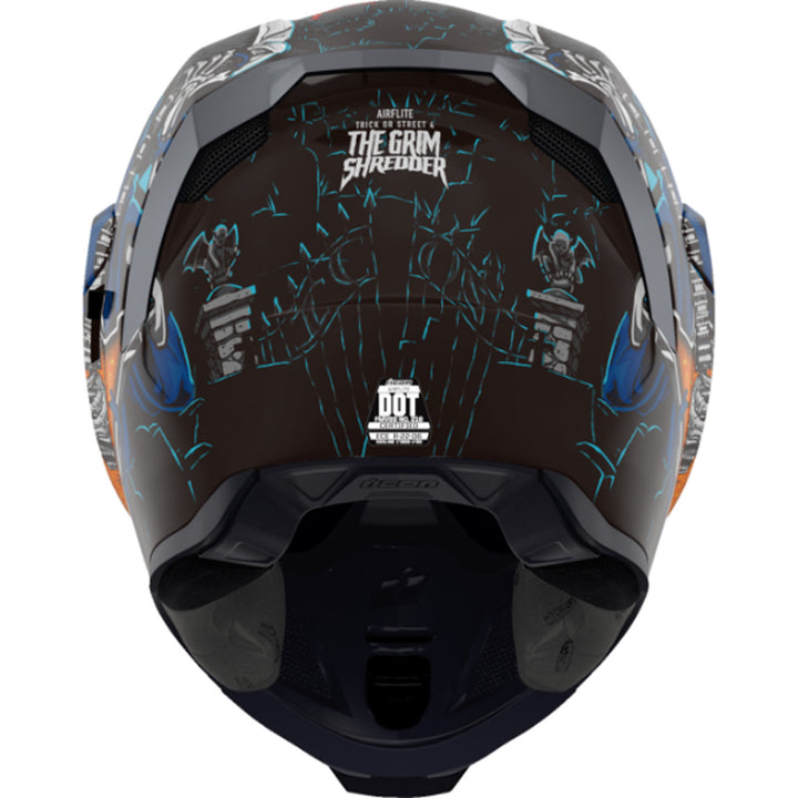 ICON Airflite Trick or Street 4 Helmet Black - Rear View