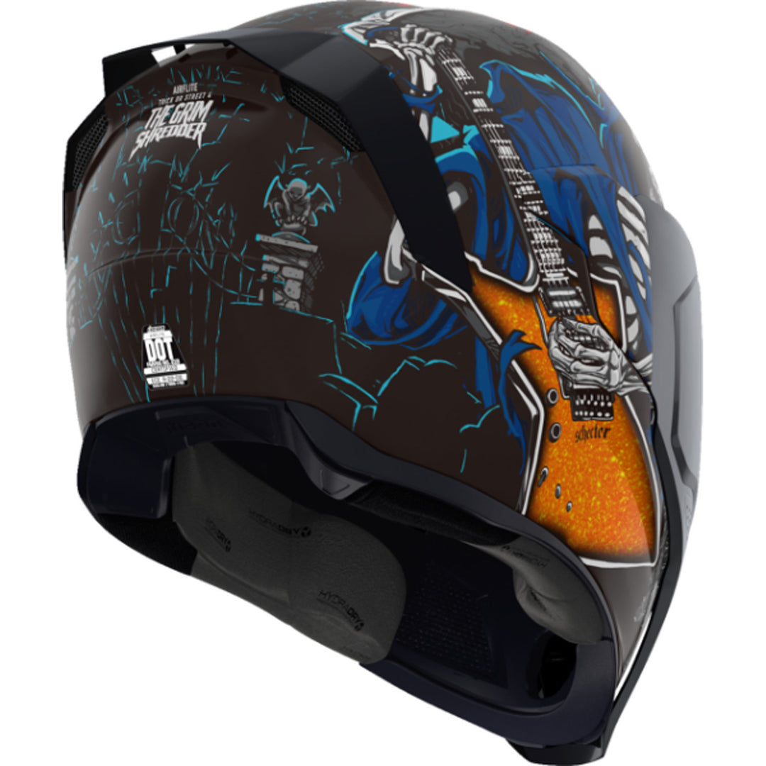 ICON Airflite Trick or Street 4 Helmet Black - Rear Right Side View