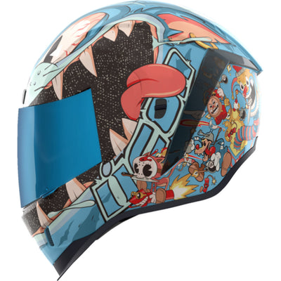 ICON Airform 9 Lives Helmet Blue - Left Side View