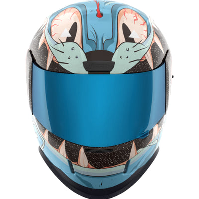 ICON Airform 9 Lives Helmet Blue - Front View