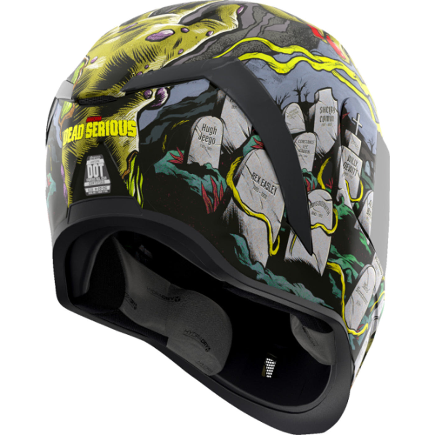 ICON Airform Dead Serious Helmet Black - Rear Right Side View