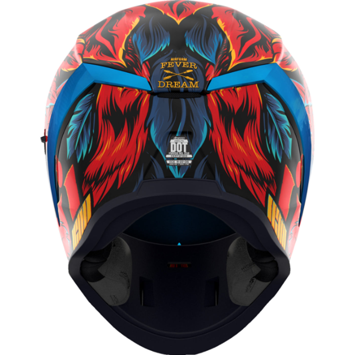 ICON Airform Fever Dream Helmet Blue - Rear View