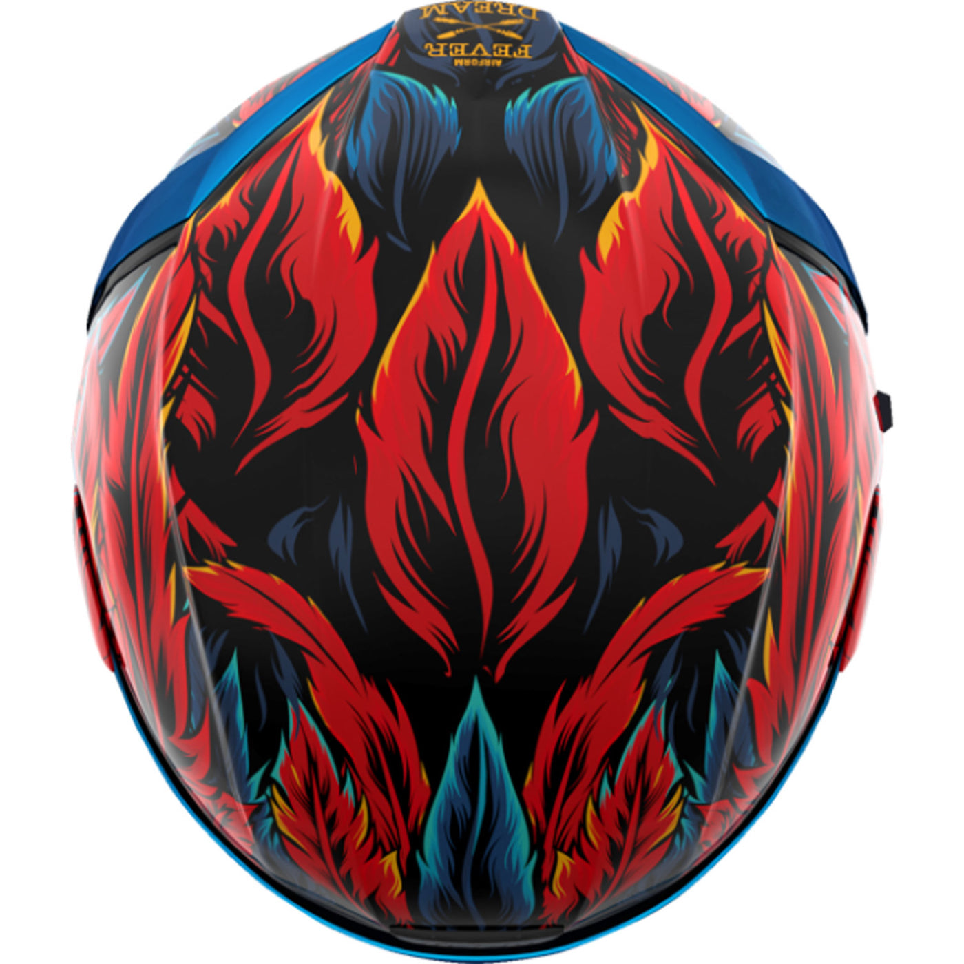 ICON Airform Fever Dream Helmet Blue - Top View