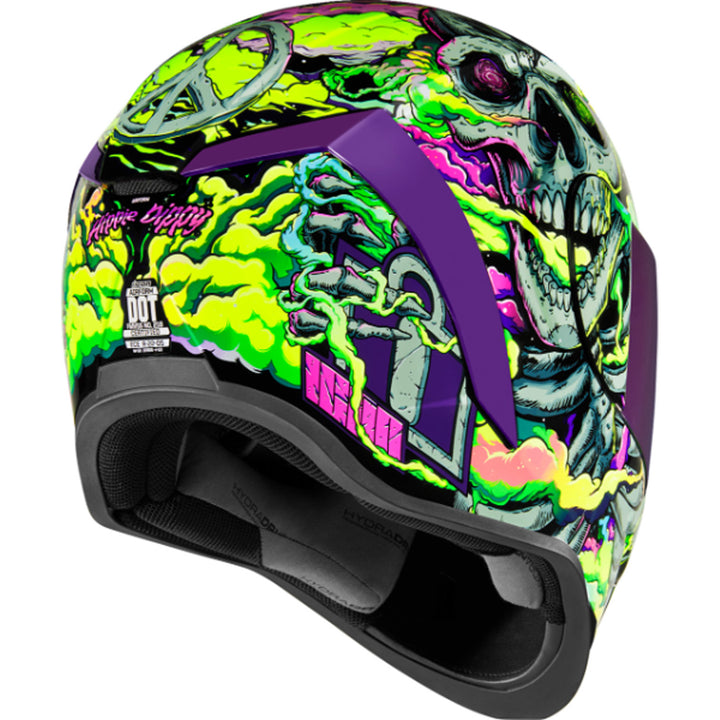 ICON Airform Hippy Dippy Helmet Purple - Rear Right Side View