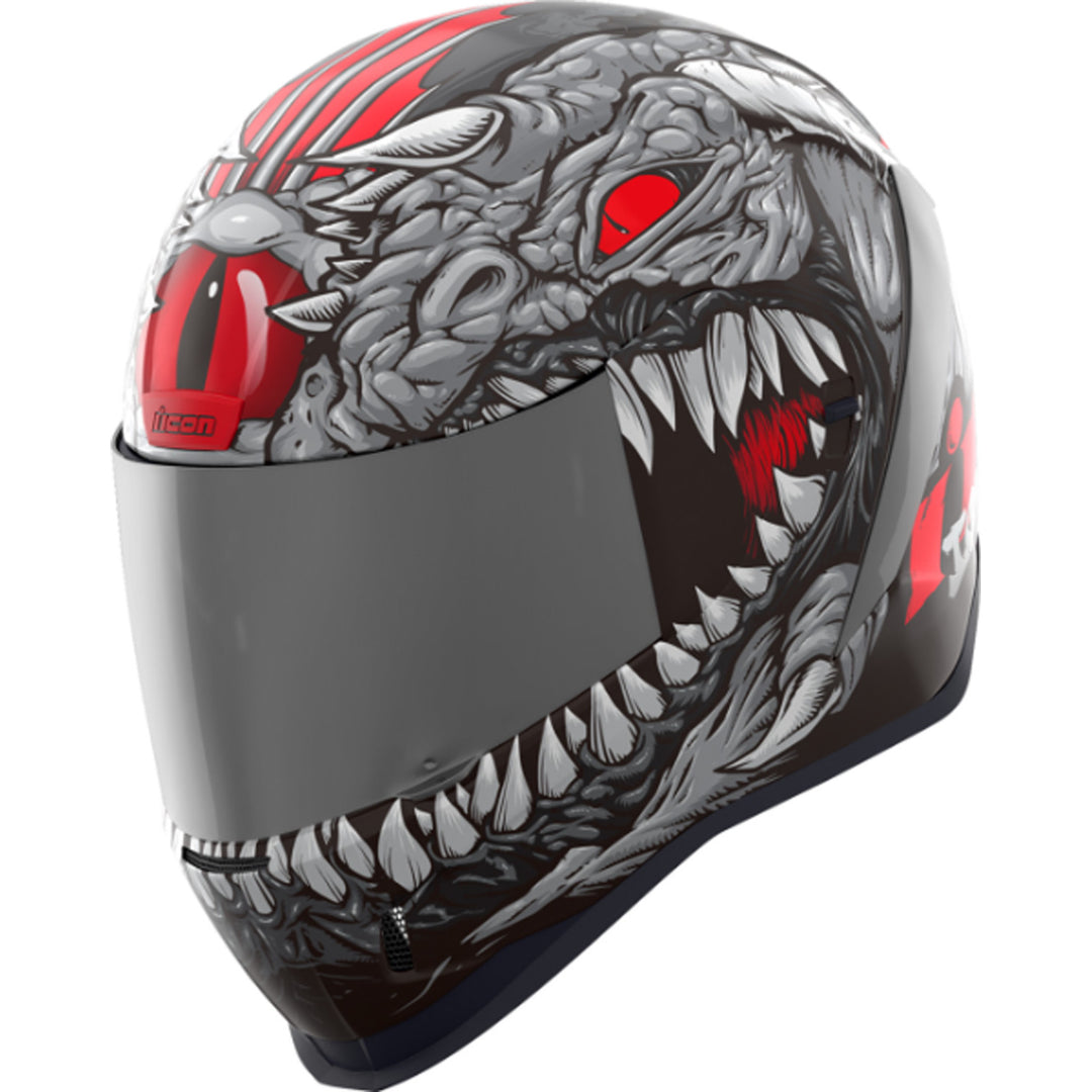ICON Airform Kryola Kreep MIPS Helmet Silver - Front Left Side View