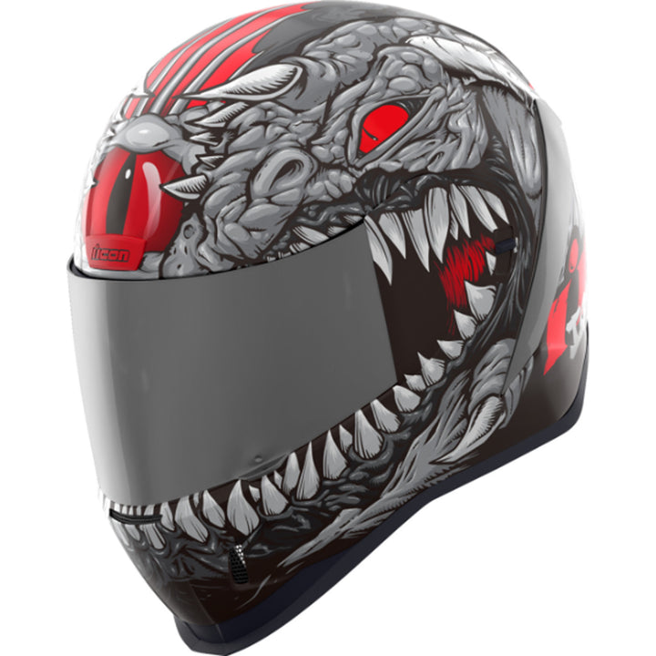 ICON Airform Kryola Kreep MIPS Helmet Silver - Front Left Side View