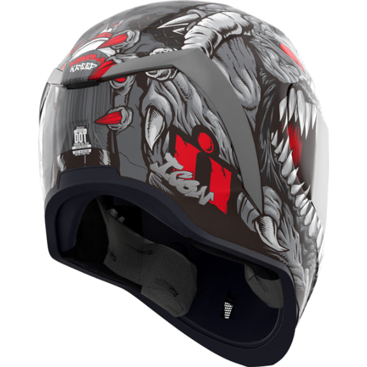 ICON Airform Kryola Kreep MIPS Helmet Silver - Rear Right Side View