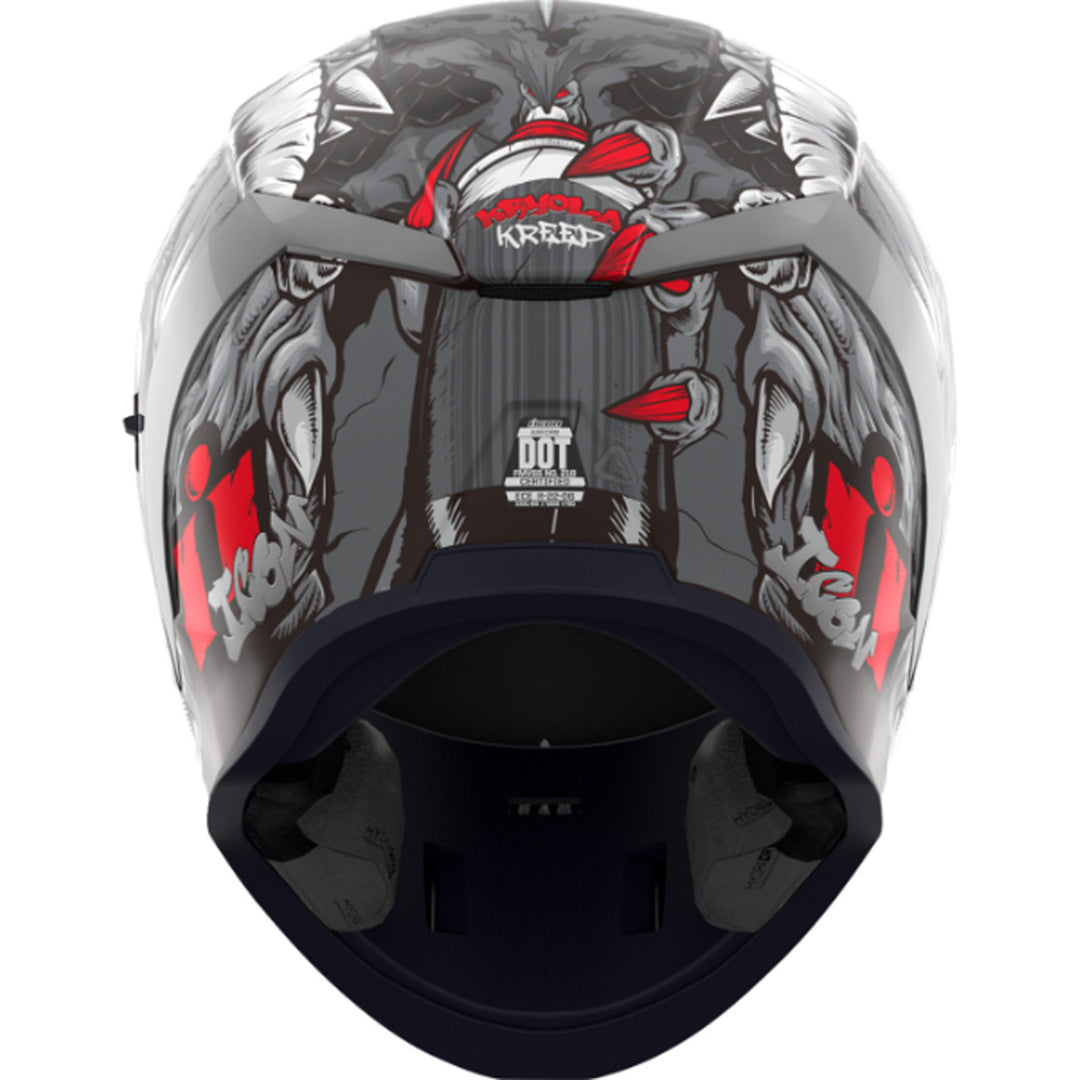 ICON Airform Kryola Kreep MIPS Helmet Silver - Rear View