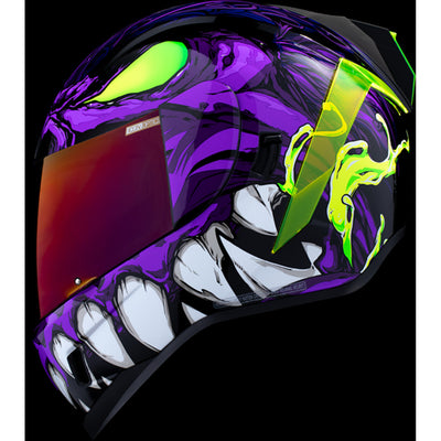 ICON Airform Manik'RR MIPS Helmet Purple - Left Side View with Dark Studio Background