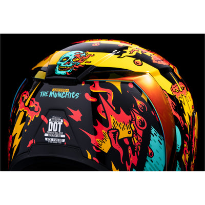 ICON Airform Munchies MIPS Helmet Blue - Close-Up of Rear Right Side Details