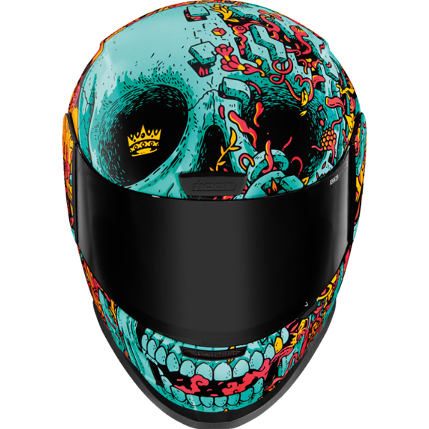 ICON Airform Munchies MIPS Helmet Blue - Front Top View