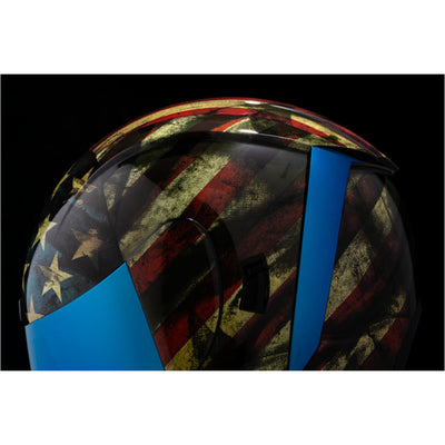 ICON Airform Old Glory Helmet - Close-Up of Left Side Details