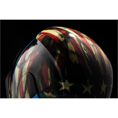 ICON Airform Old Glory Helmet - Close-Up of Top Right Side Details