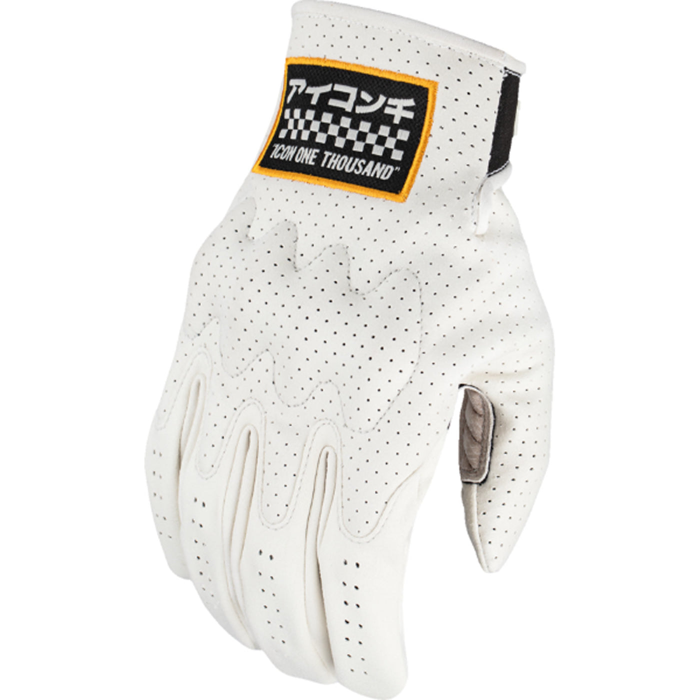 ICON Airform Slabtown Gloves White - Back of Hand View