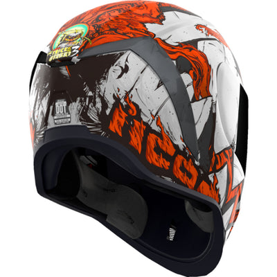 ICON Airform Trick or Street 3 Helmet White - Rear Right Side View