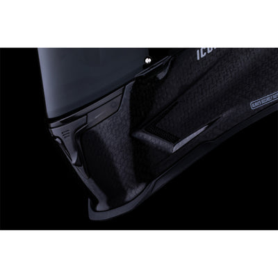 ICON Airframe Pro Carbon 4Tress Helmet Black - Close-Up of Mouth Vents