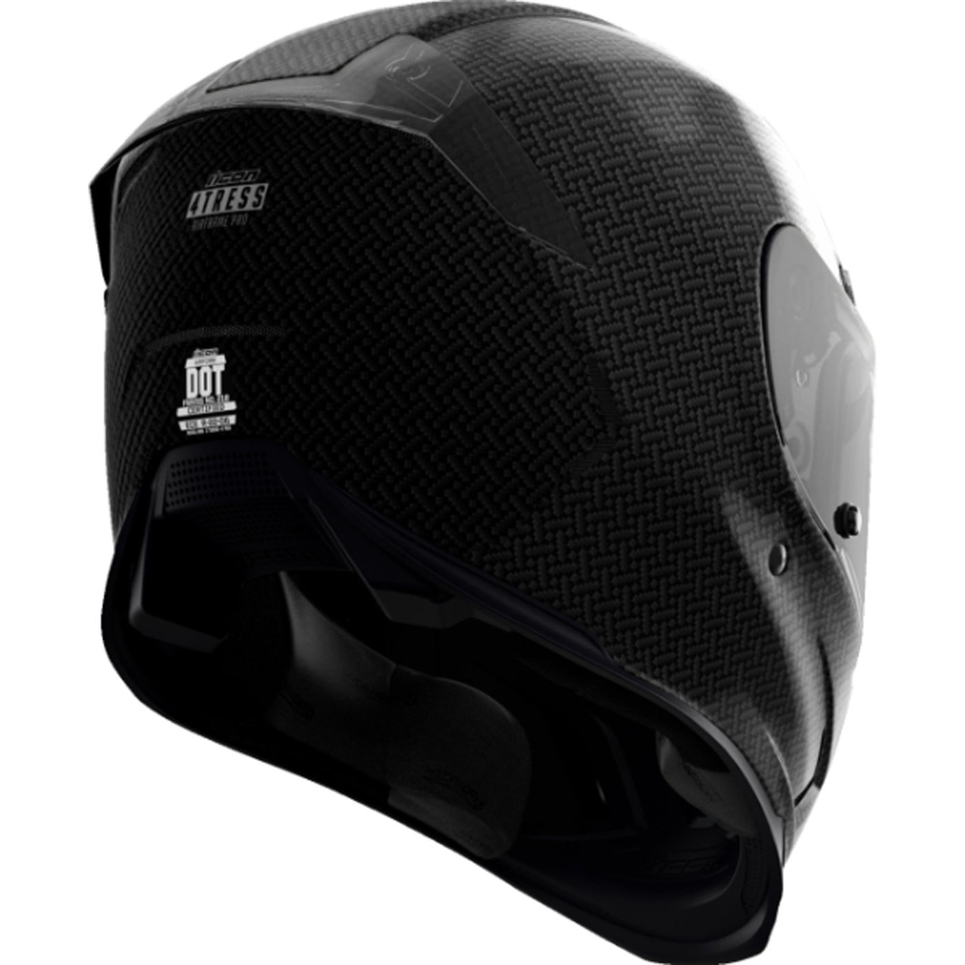 ICON Airframe Pro Carbon 4Tress Helmet Black - Rear Right Side View