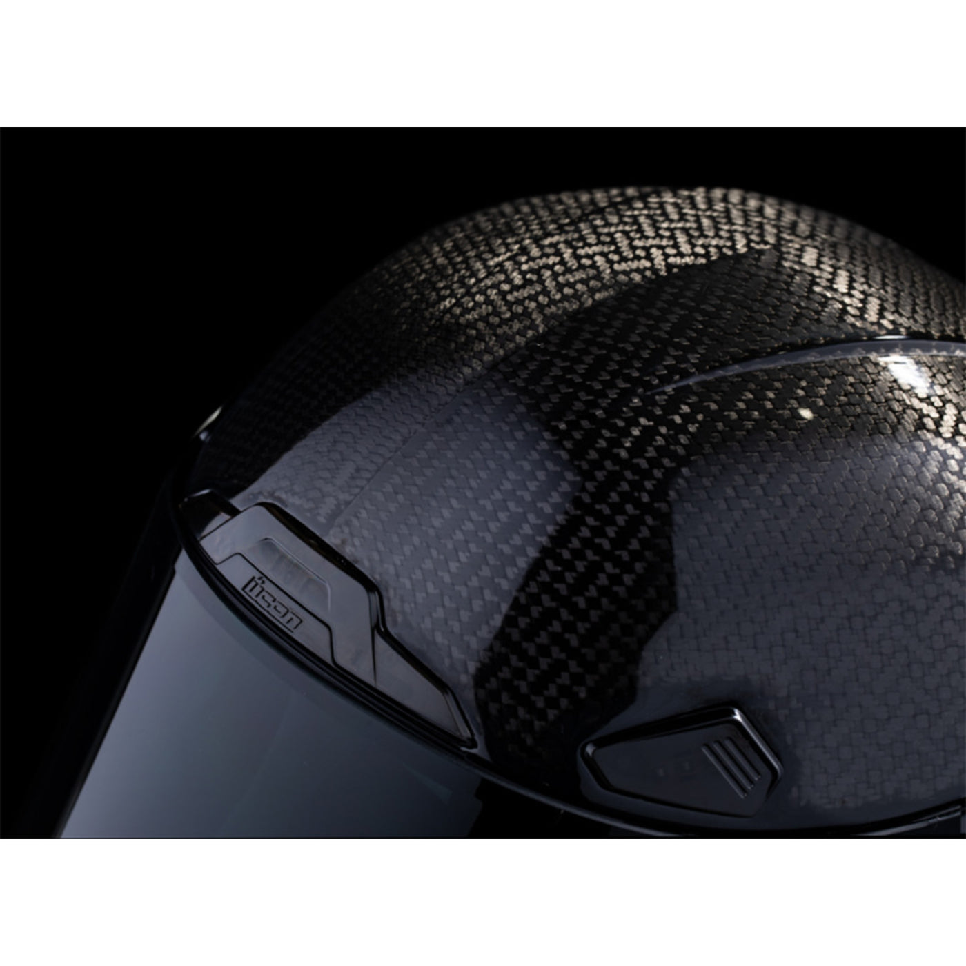 ICON Airframe Pro Carbon 4Tress Helmet Black - Close-Up of Top Vents