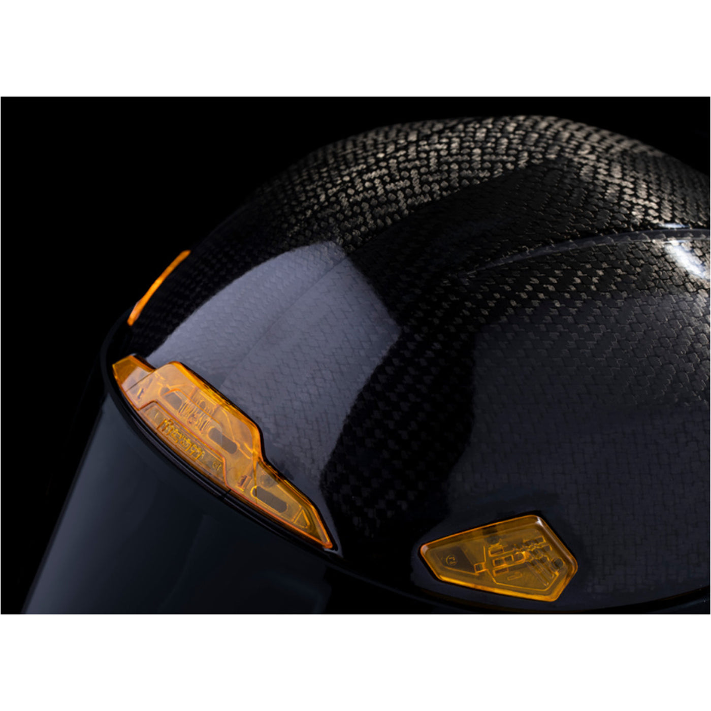 ICON Airframe Pro Carbon 4Tress Helmet Yellow - Close-Up of Top Vents