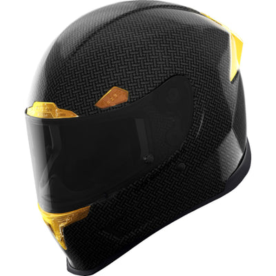 ICON Airframe Pro Carbon 4Tress Helmet Yellow - Front Left Side View