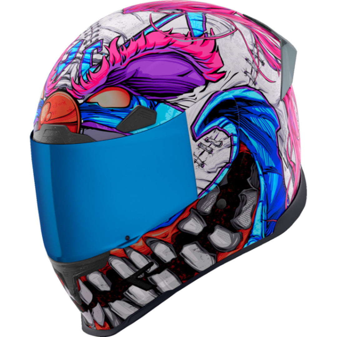 ICON Airframe Pro Krazy Klown 2 Helmet Pink - Front Left Side View