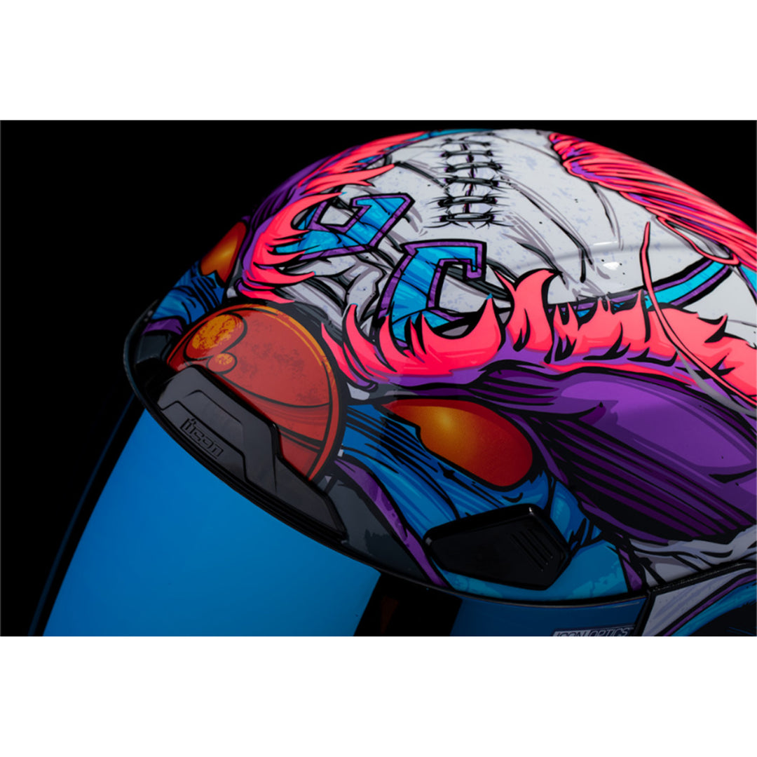 ICON Airframe Pro Krazy Klown 2 Helmet Pink - Close-Up of Top Vents