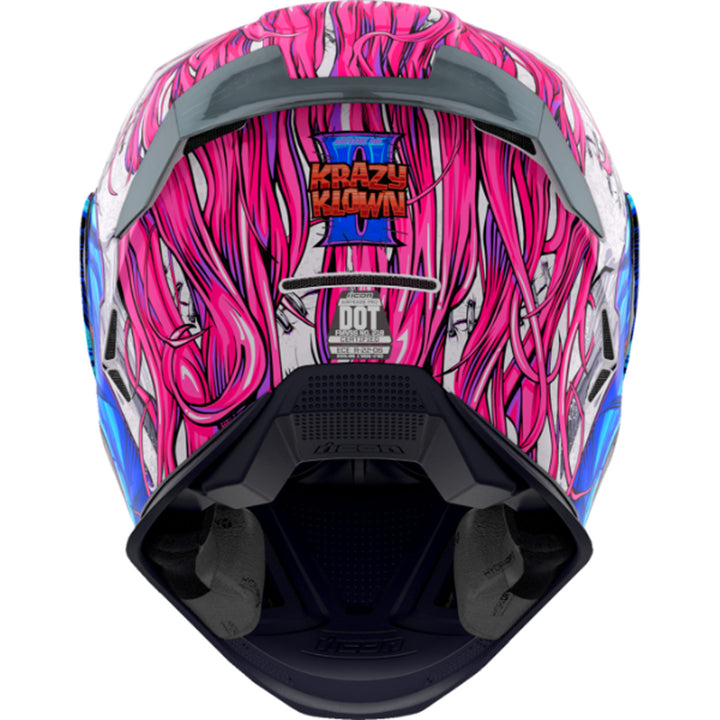 ICON Airframe Pro Krazy Klown 2 Helmet Pink - Rear View